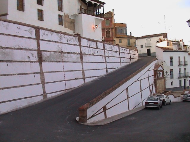 Guadix wall opposite church of Santiago.